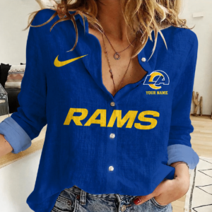 Limited Edition – Customized NFL Los Angeles Rams Women Casual Shirt