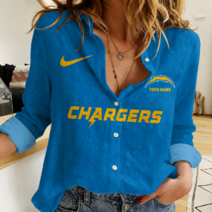 Limited Edition – Customized NFL Los Angeles Chargers Women Casual Shirt