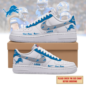 Limited Edition – Customized NFL Detroit Lions Air Force 1 Shoes
