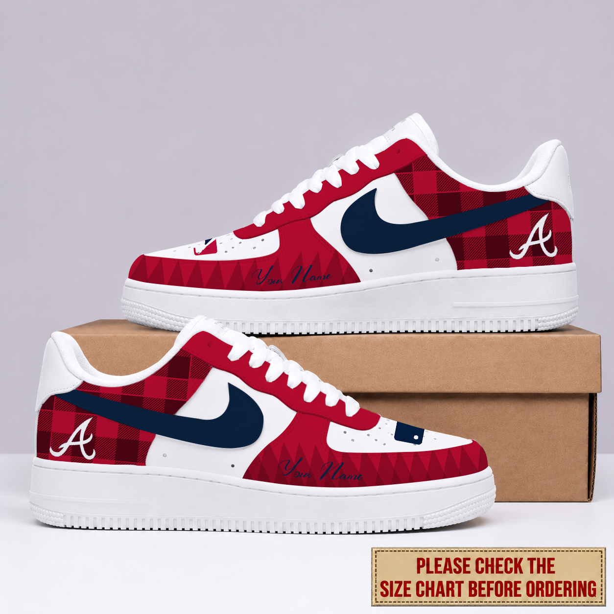 Limited Edition – Customized MLB Atlanta Braves Air Force 1 Shoes