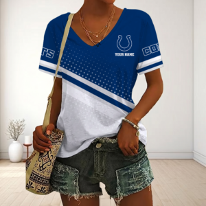 Limited Edition – Customized NFL Indianapolis Colts V-Neck Female Shirt