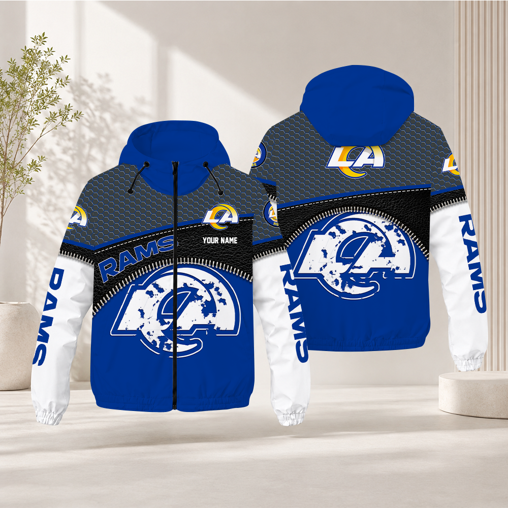 Limited Edition – Customized NFL Los Angeles Rams Windbreaker Jacket