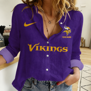 Limited Edition – Customized NFL Minnesota Vikings Women Casual Shirt