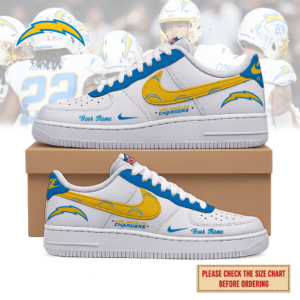 Limited Edition – Customized NFL Los Angeles Chargers Air Force 1 Shoes
