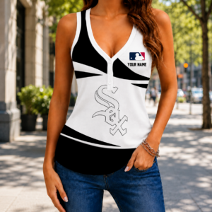 Limited Edition – Customized MLB Chicago White Sox Women’s V-Neck Tank Top
