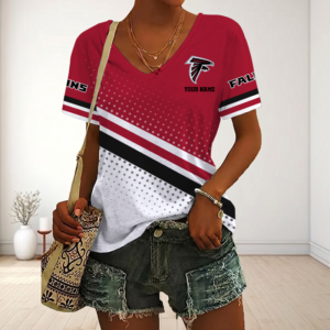 Limited Edition – Customized NFL Atlanta Falcons V-Neck Female Shirt