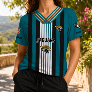 Limited Edition – Customized NFL Jacksonville Jaguars V-Neck Shirt