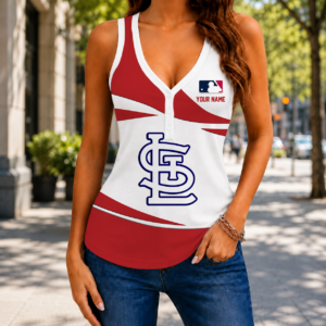 Limited Edition – Customized MLB St. Louis Cardinals Women’s V-Neck Tank Top