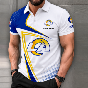 Limited Edition – Customized NFL Los Angeles Rams Polo Shirt