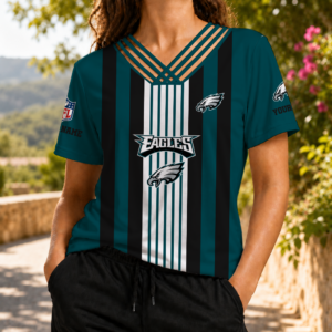 Limited Edition – Customized NFL Philadelphia Eagles V-Neck Shirt