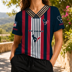 Limited Edition – Customized NFL Houston Texans V-Neck Shirt