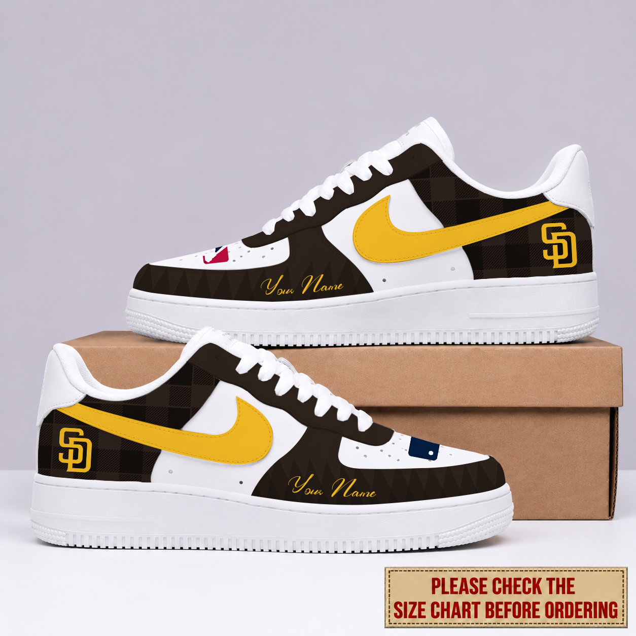 Limited Edition – Customized MLB San Diego Padres Air Force 1 Shoes