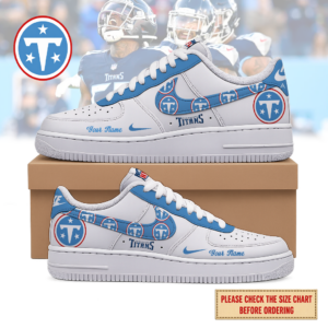 Limited Edition – Customized NFL Tennessee Titans Air Force 1 Shoes