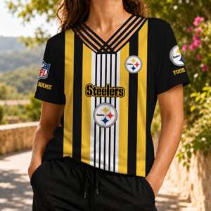 Limited Edition – Customized NFL Pittsburgh Steelers V-Neck Shirt