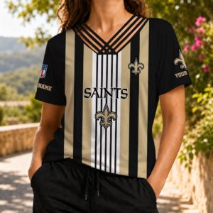 Limited Edition – Customized NFL New Orleans Saints V-Neck Shirt