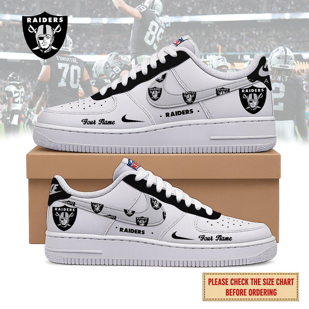 Limited Edition – Customized NFL Las Vegas Raiders Air Force 1 Shoes
