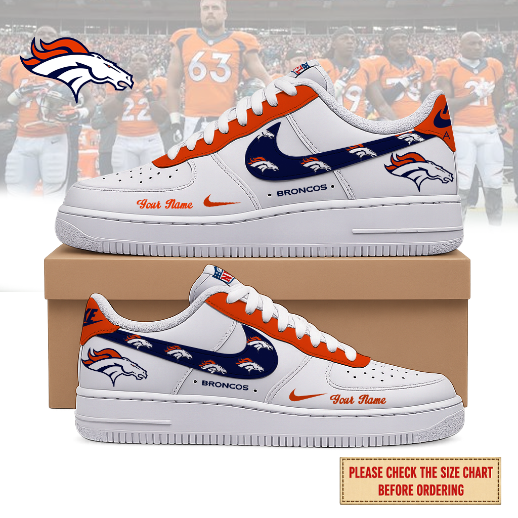 Limited Edition – Customized NFL Denver Broncos Air Force 1 Shoes