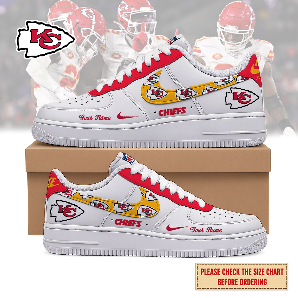 Limited Edition – Customized NFL Kansas City Chiefs Air Force 1 Shoes