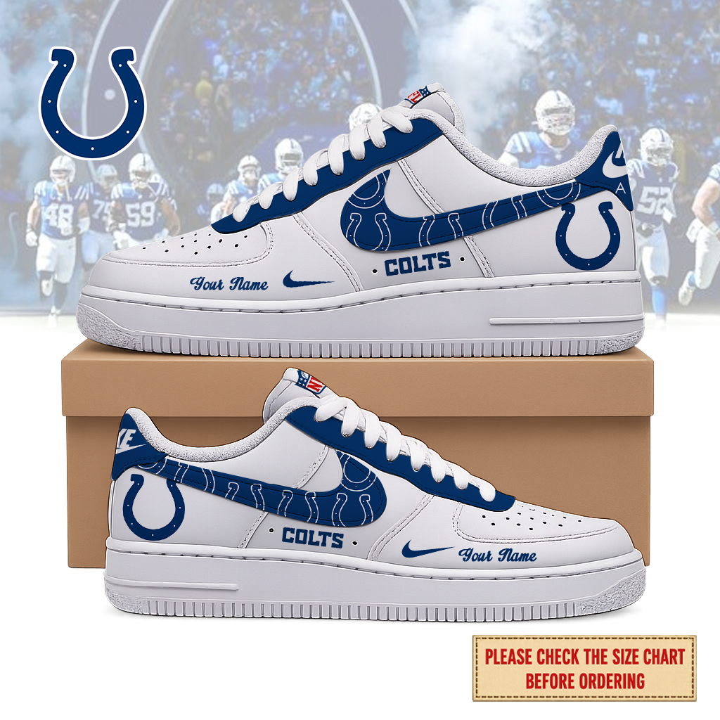 Limited Edition – Customized NFL Indianapolis Colts Air Force 1 Shoes