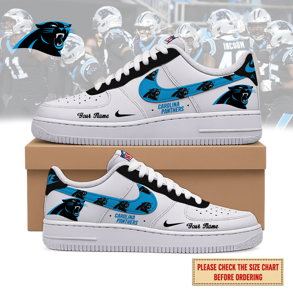 Limited Edition – Customized NFL Carolina Panthers Air Force 1 Shoes