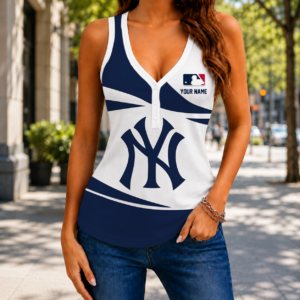 Limited Edition – Customized MLB New York Yankees Women’s V-Neck Tank Top