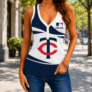 Limited Edition – Customized MLB Minnesota Twins Women’s V-Neck Tank Top