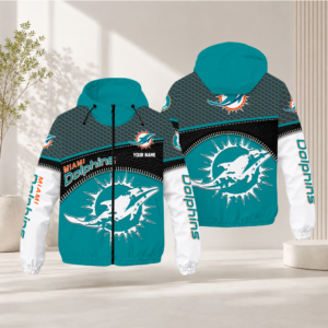 Limited Edition – Customized NFL Miami Dolphins Windbreaker Jacket