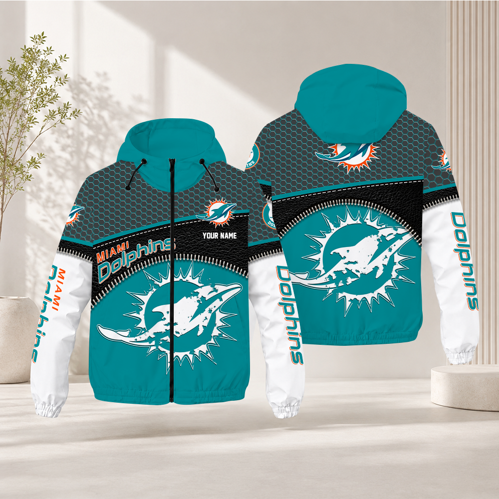 Limited Edition – Customized NFL Miami Dolphins Windbreaker Jacket