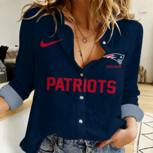 Limited Edition – Customized NFL New England Patriots Women Casual Shirt