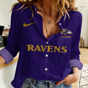 Limited Edition – Customized NFL Baltimore Ravens Women Casual Shirt