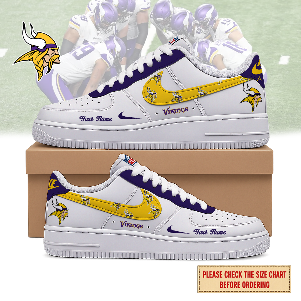 Limited Edition – Customized NFL Minnesota Vikings Air Force 1 Shoes