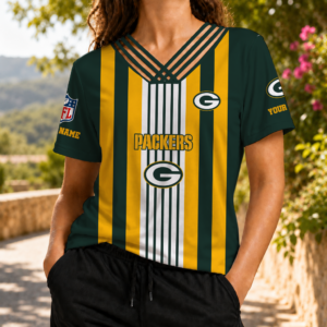 Limited Edition – Customized NFL Green Bay Packers V-Neck Shirt
