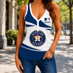 Limited Edition – Customized MLB Houston Astros Women’s V-Neck Tank Top