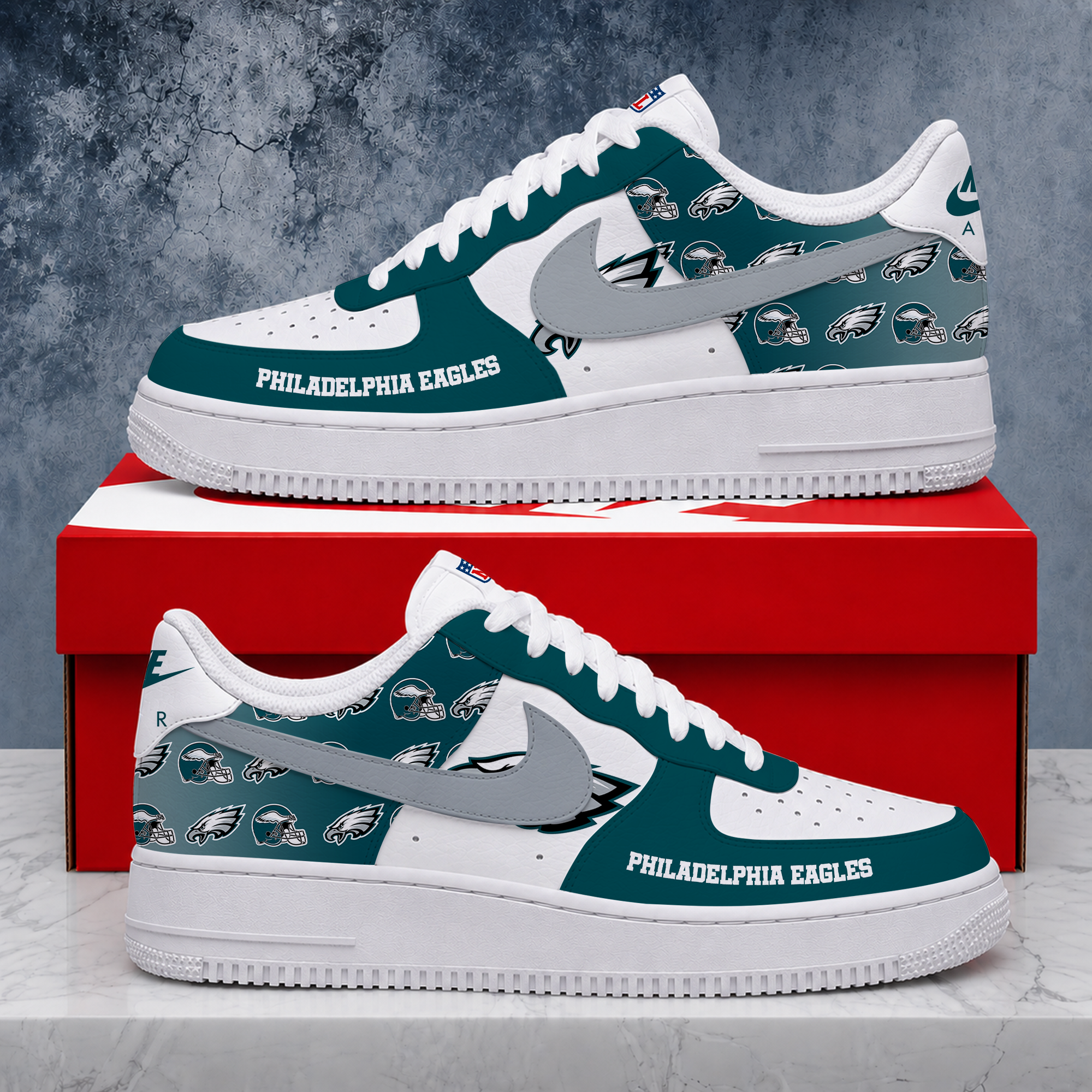 Limited Edition – Customized NFL Philadelphia Eagles Air Force 1 Shoes