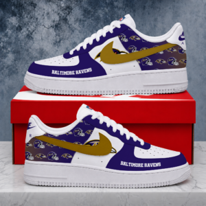 Limited Edition – Customized NFL Baltimore Ravens Air Force 1 Shoes
