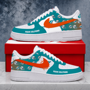 Limited Edition – Customized NFL Miami Dolphins Air Force 1 Shoes
