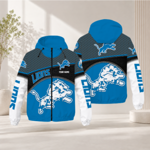 Limited Edition – Customized NFL Detroit Lions Windbreaker Jacket