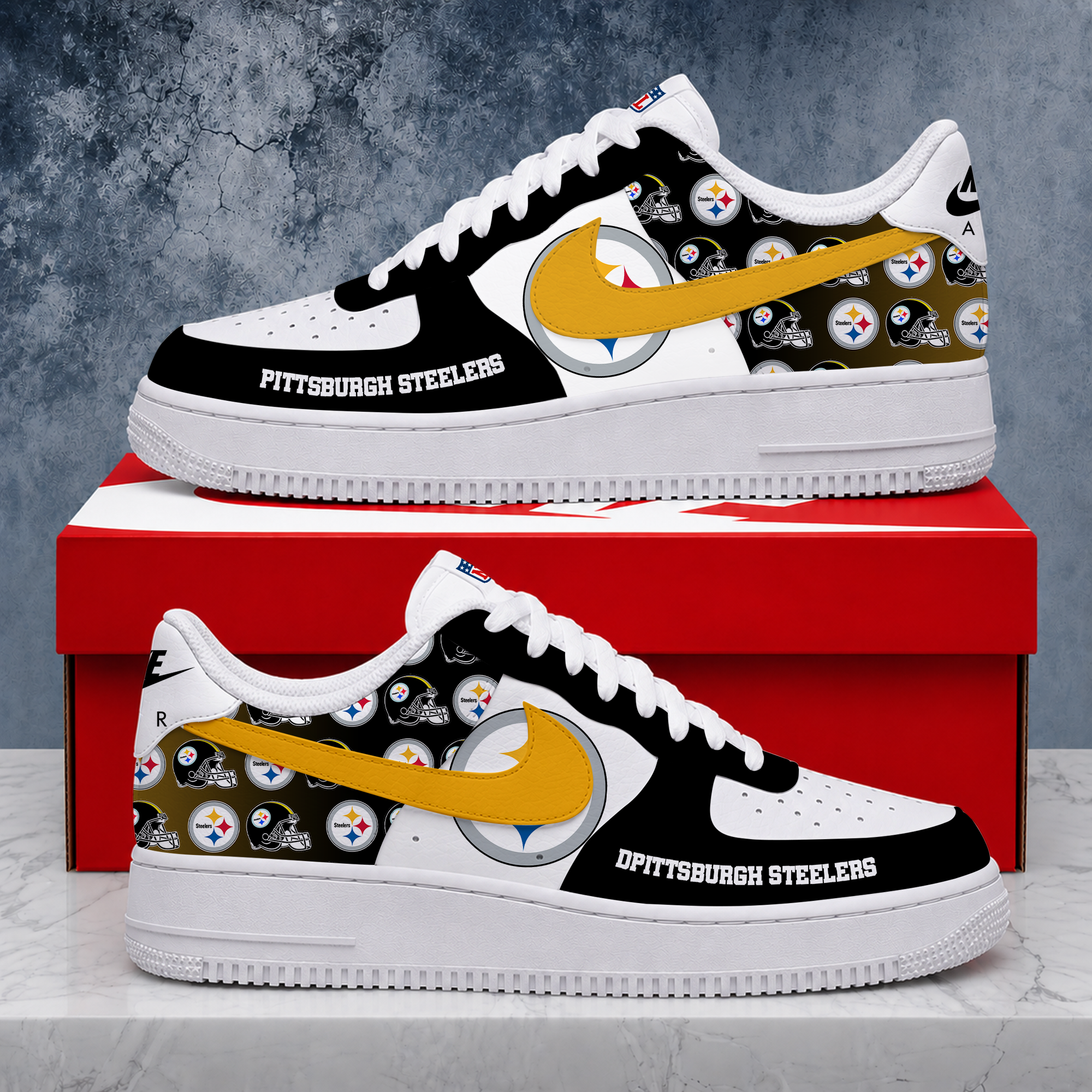 Limited Edition – Customized NFL Pittsburgh Steelers Air Force 1 Shoes