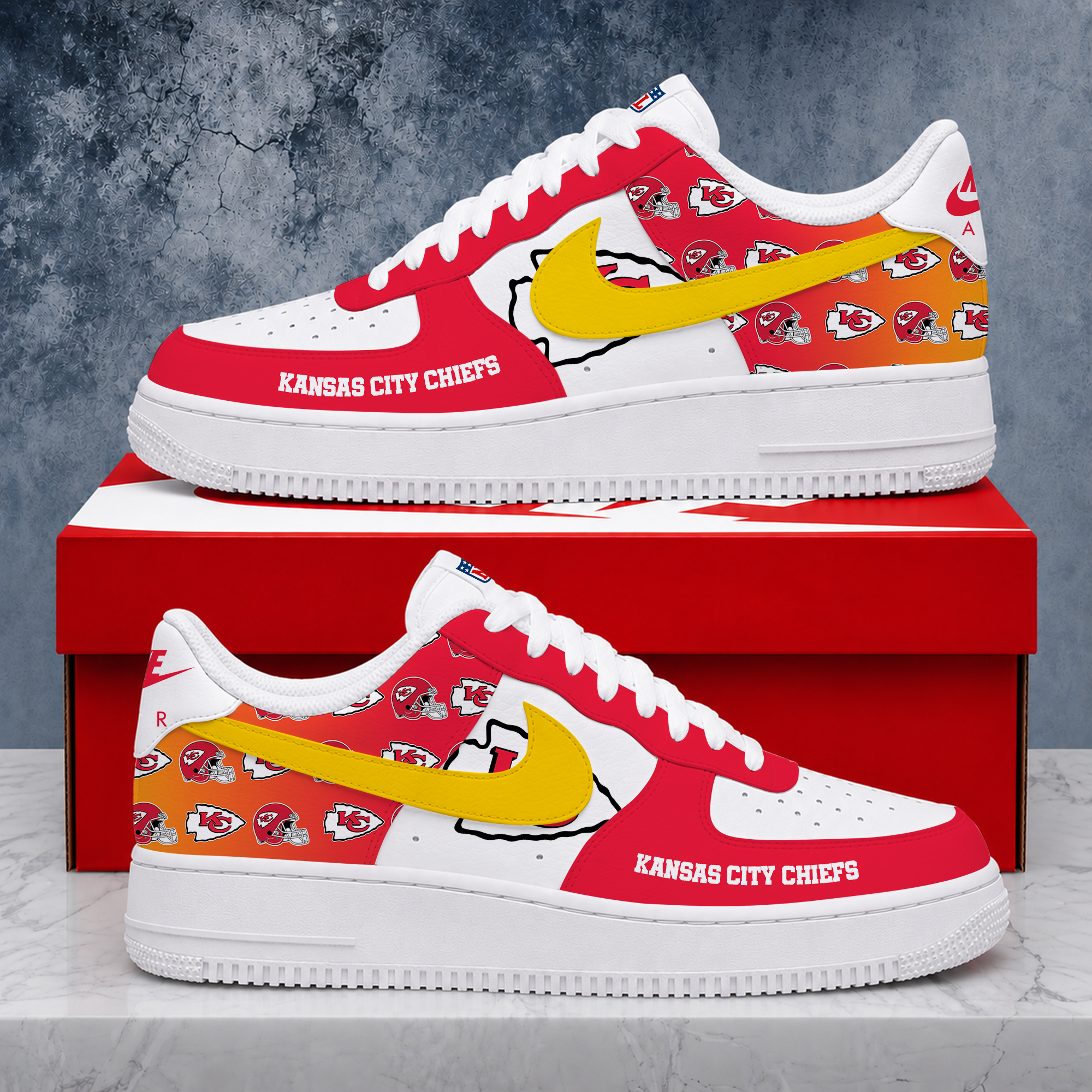 Limited Edition – Customized NFL Kansas City Chiefs Air Force 1 Shoes