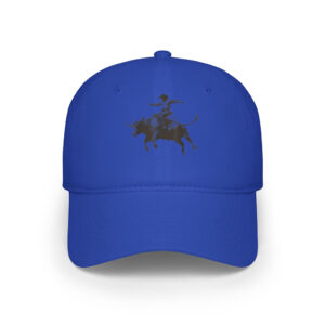 Grey Cowboy Riding Bull Cap