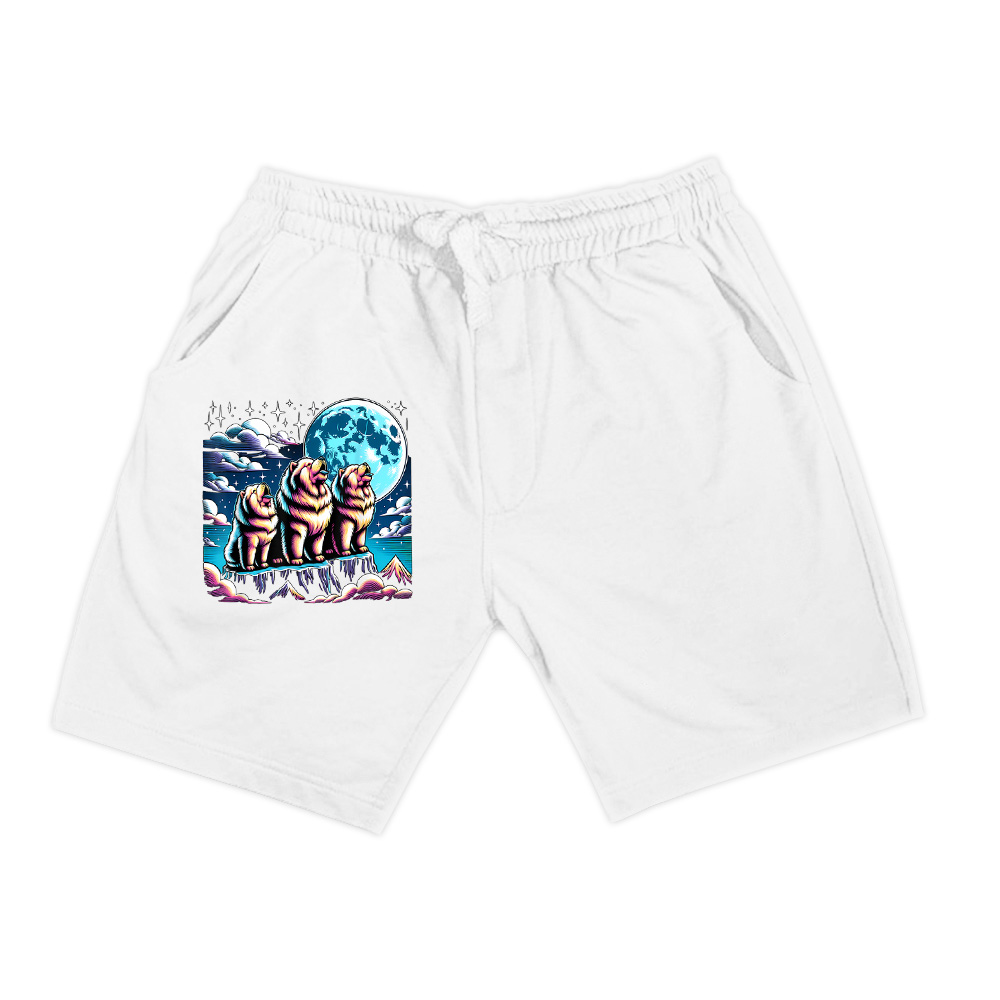 Howling At The Moon Chow Chow Dog Shorts - Image 3