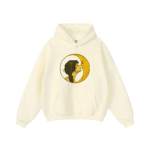 Kiss The Man On The Moon Vintage Art Celestial Gift Hoodie