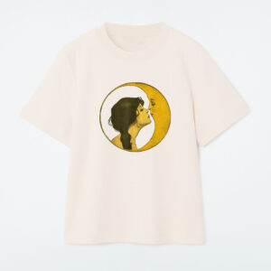 Kiss The Man On The Moon Vintage Art Celestial Gift T-Shirt