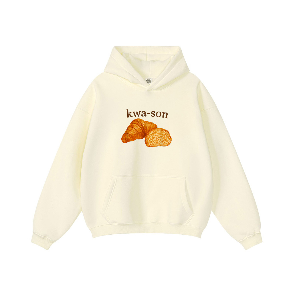 Kwa Son Funny Croissant Lover French Food Joke Hoodie