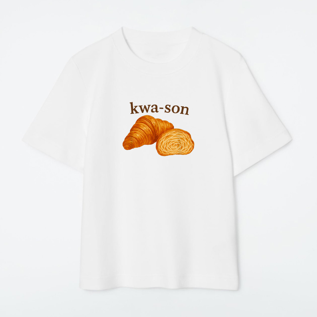 Kwa Son Funny Croissant Lover French Food Joke T-Shirt - Image 3