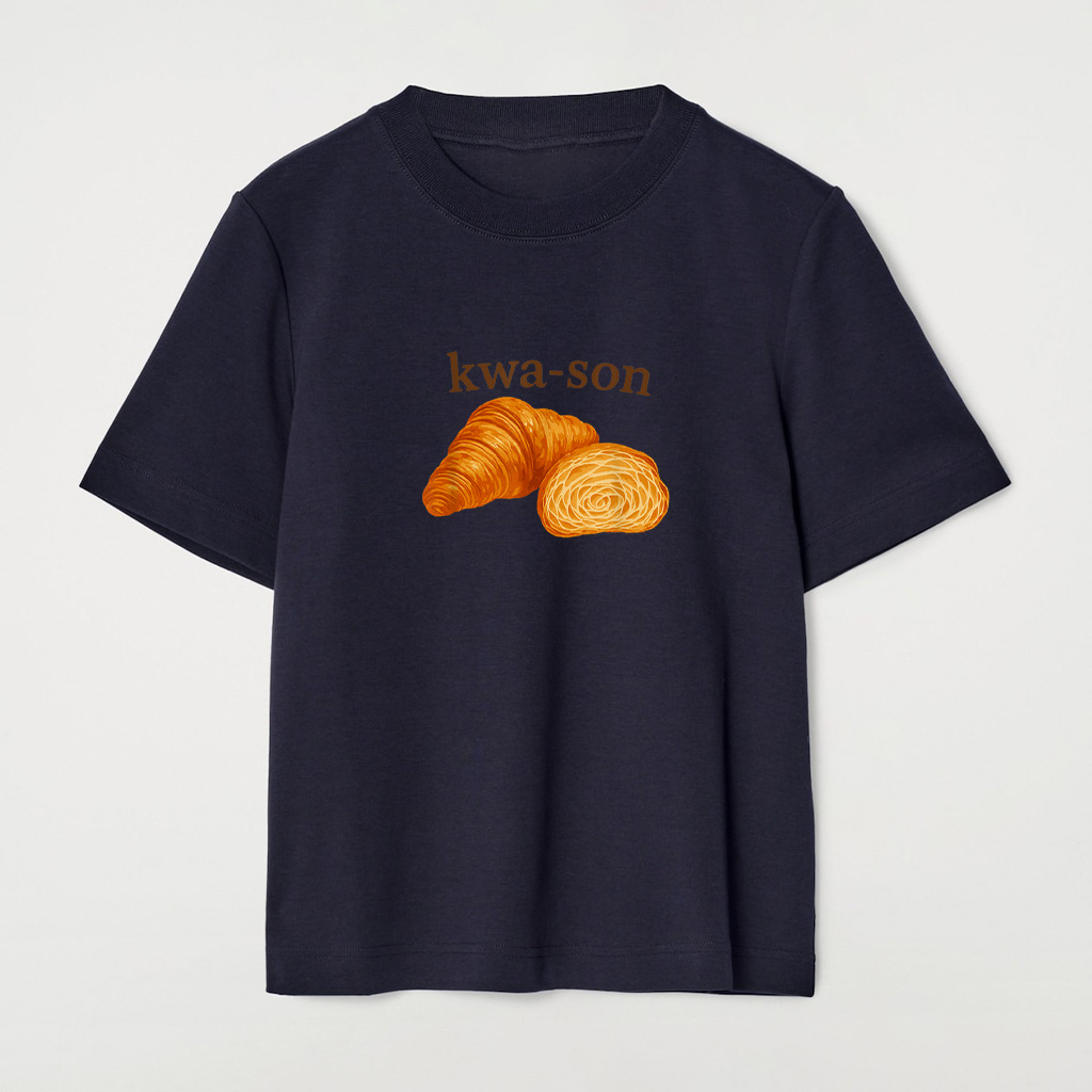Kwa Son Funny Croissant Lover French Food Joke T-Shirt - Image 7