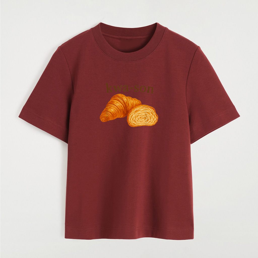 Kwa Son Funny Croissant Lover French Food Joke T-Shirt - Image 8
