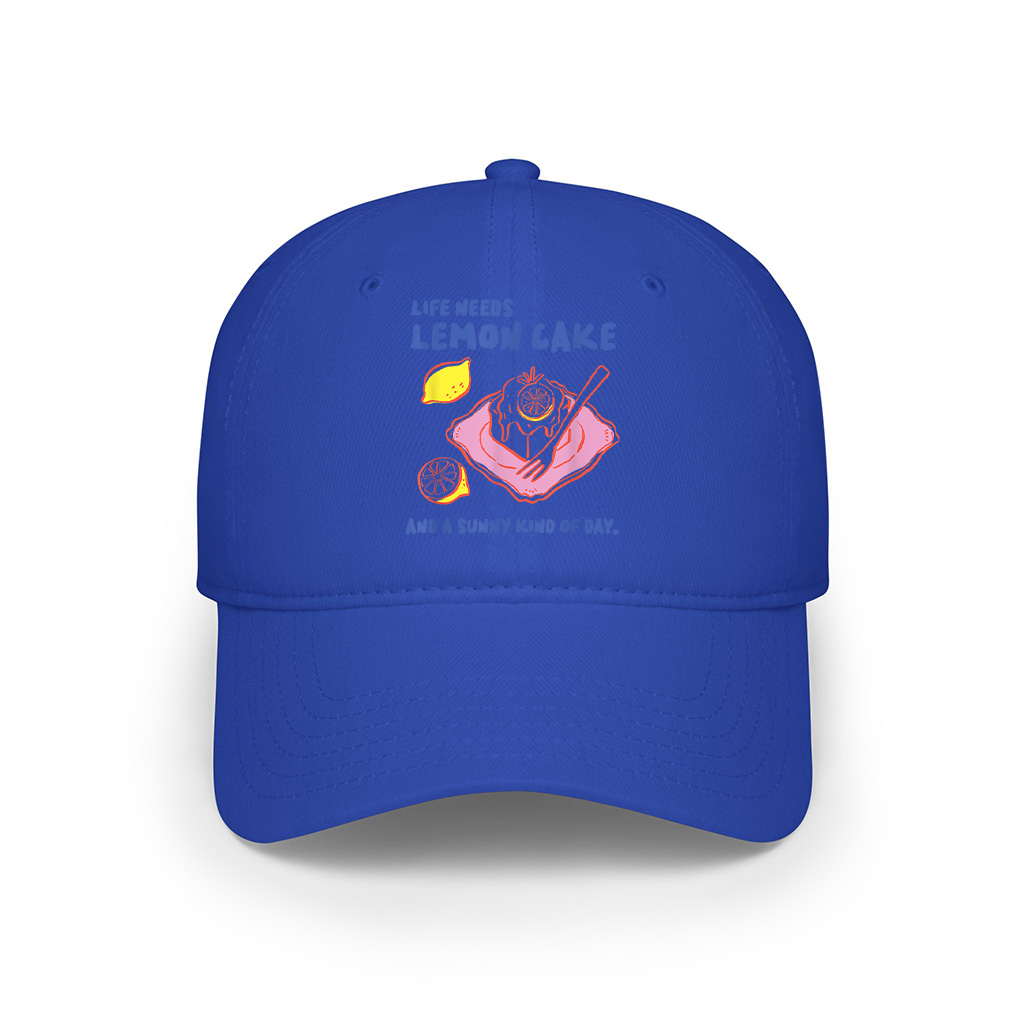 Life Needs Lemon Cake And A Sunny Kind Of Day Retro Dessert Cap