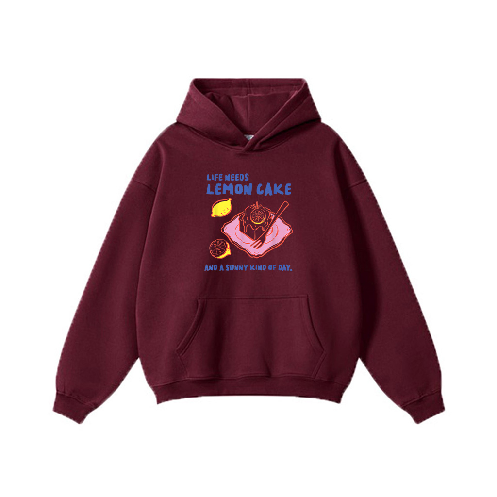 Life Needs Lemon Cake And A Sunny Kind Of Day Retro Dessert Hoodie - Image 7