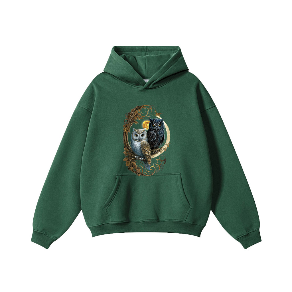 Moon Owl Birds Owl Gifts Graphic Hoodie - Image 4